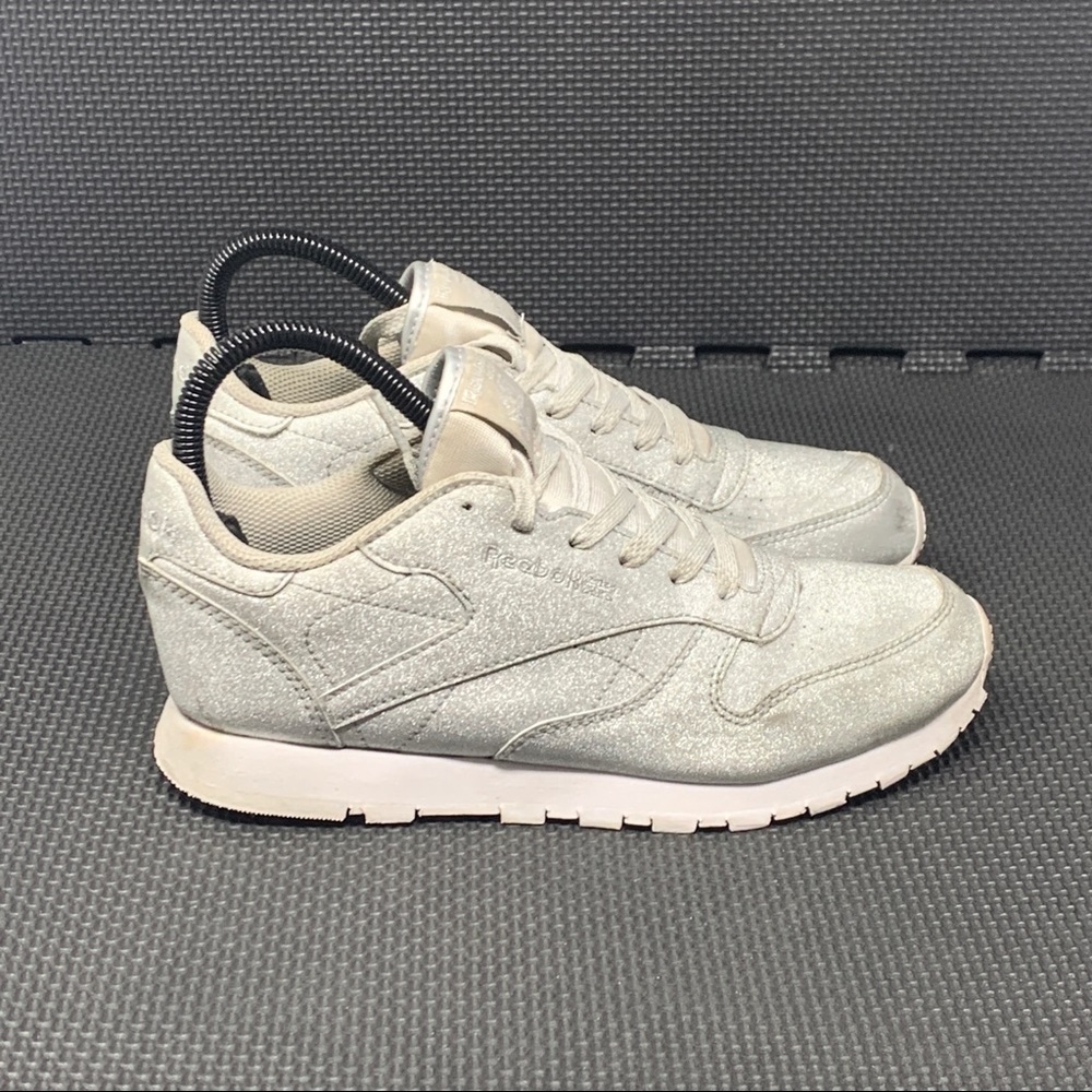 Reebok Womens Silver Sneakers Glitter Sparkly